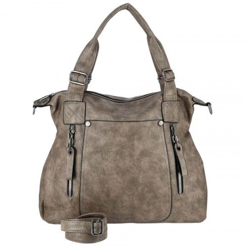 Women's leather bag 9345 KHAKI