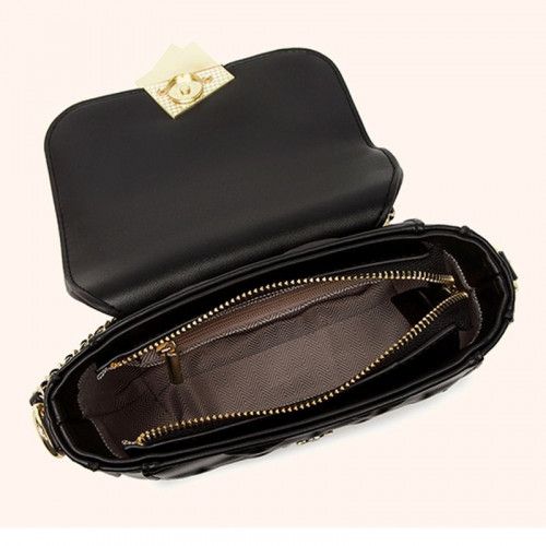 Women's leather bag 9611 BLACK